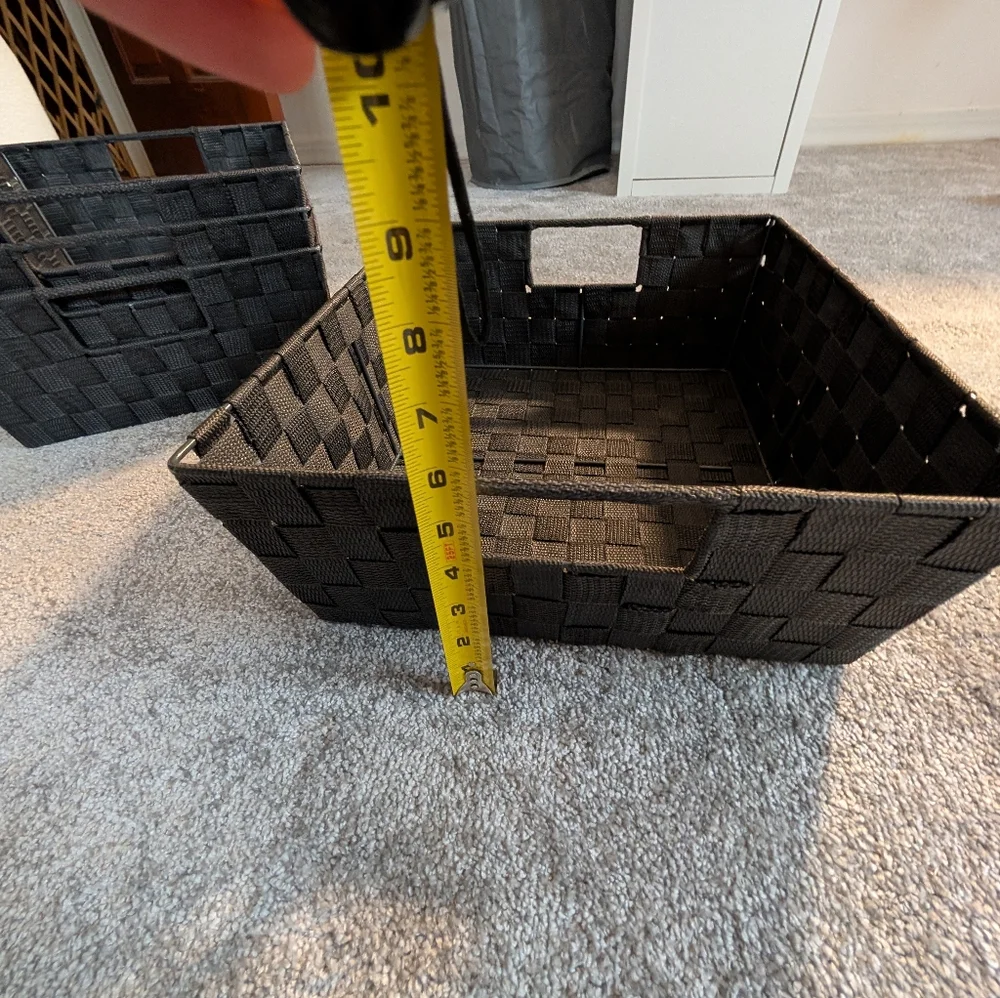 Set of Two Charcoal Storage Baskets